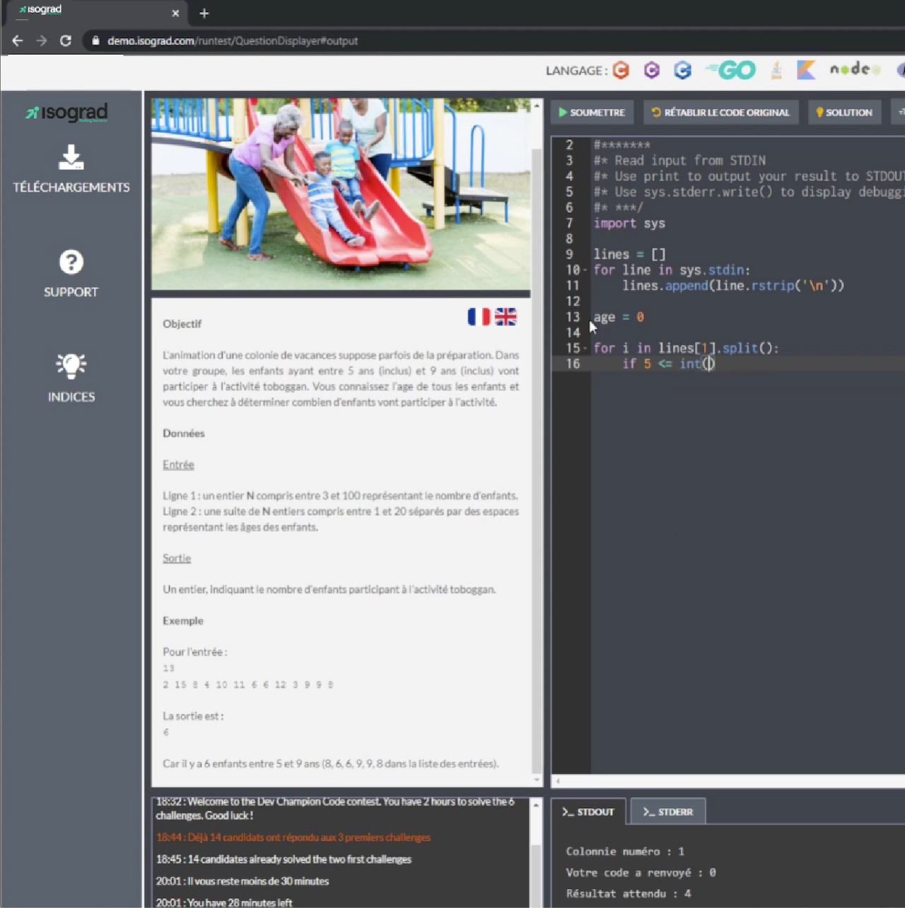 D-60 :  Creation of the coding challenge
