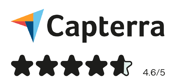 Our platform is rated 4.6/5 on the leading software Capterra