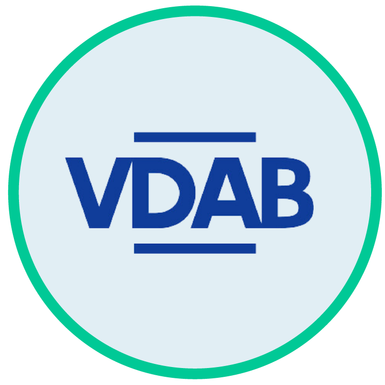 Logo of VDAB, partner specializing in employment and training services in Belgium