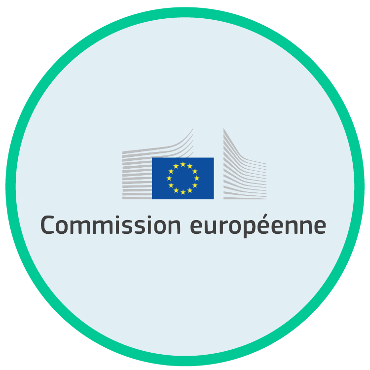 Logo of the European Commission, partner specializing in European Union policy management