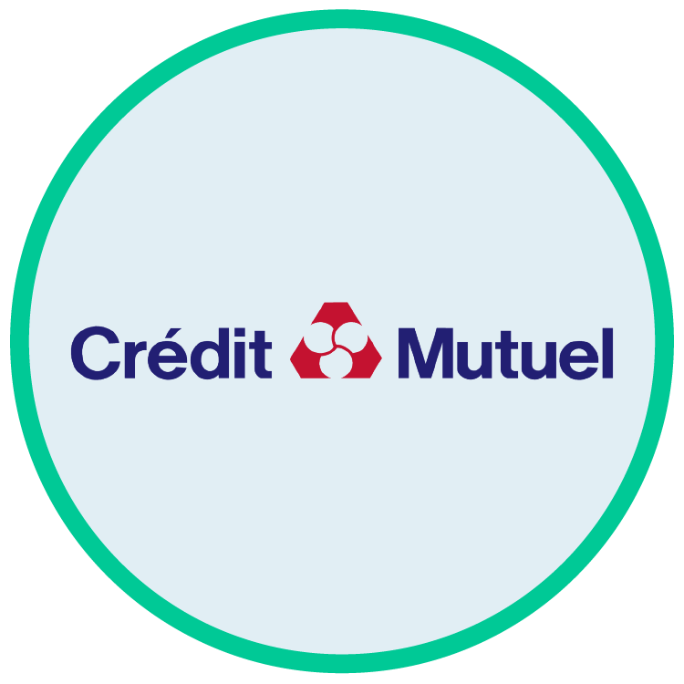 Logo of Crédit Mutuel, partner specializing in mutual banking services