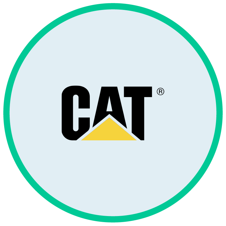 Logo of CAT, partner specializing in industrial and construction equipment manufacturing