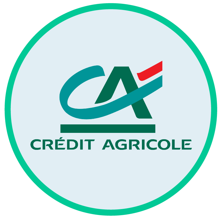 Logo of Crédit Agricole, French bank specializing in financial services