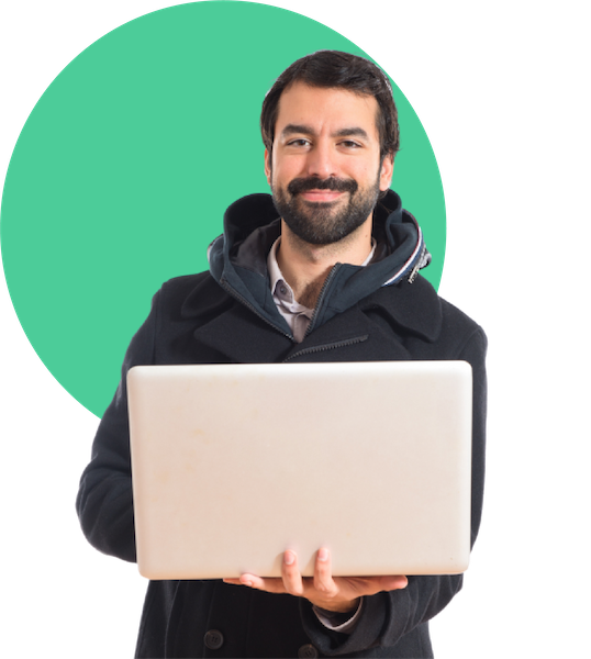 Developer completing a coding challenge